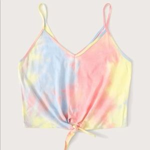 Tie dye cami with front knot